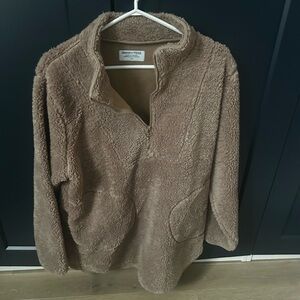 Kaitlyn bristowe x smash and tess Teddy Brown Sherpa Pullover Jacket